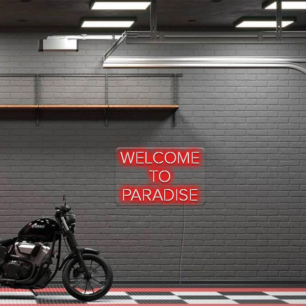 'Welcome to Paradise' LED Neon Sign - Oneuplighting
