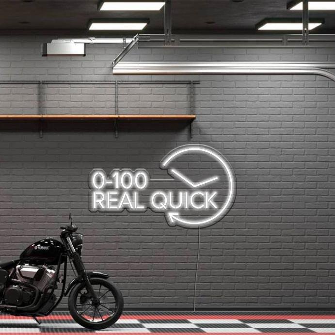 '0 - 100 Real Quick' LED Neon Sign - Oneuplighting