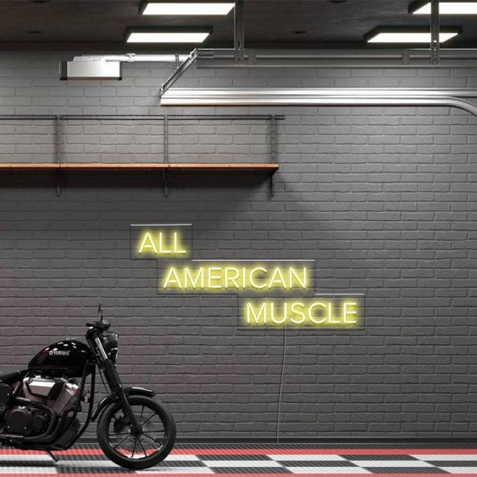 'All American Muscle' LED Neon Sign - Oneuplighting