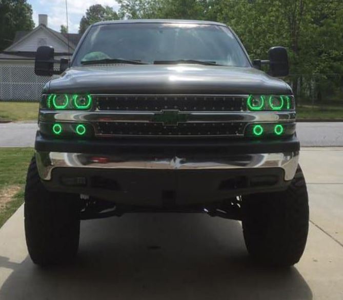 Chevrolet Silverado 1999-2002 RGB Halo Headlights | ONEUPLIGHTING - Oneuplighting