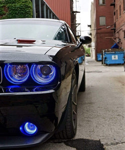 2008-2014 Dodge Challenger RGBW Fog Light Halo Kit | ONEUPLIGHTING - Oneuplighting