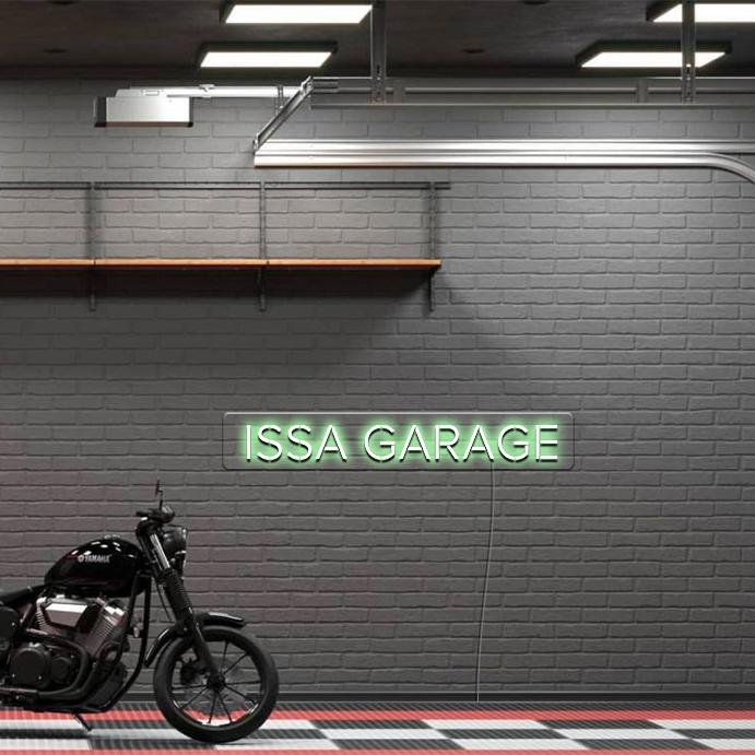 'Issa Garage' LED Neon Sign - Oneuplighting