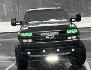 Chevrolet Silverado 1999-2002 RGB Halo Headlights | ONEUPLIGHTING - Oneuplighting