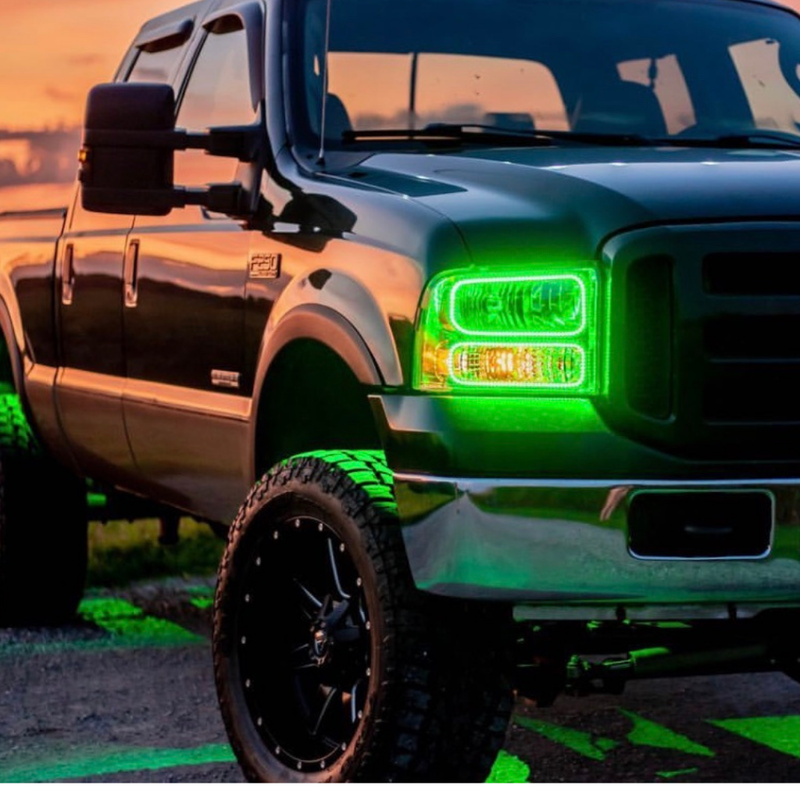 Ford F-250  2005-2007 RGB Halo Headlights | ONEUPLIGHTING - Oneuplighting