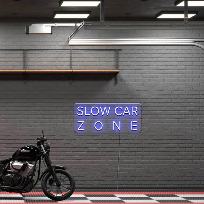 'Slow Car Zone' LED Neon Sign - Oneuplighting
